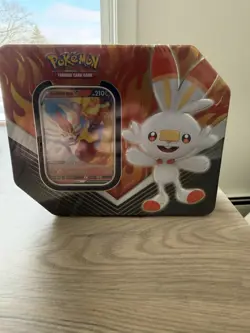 One Factory‑Sealed Pokemon TCG 2020 Galar Partners Tin – Featuring Cinderace V - Image 2