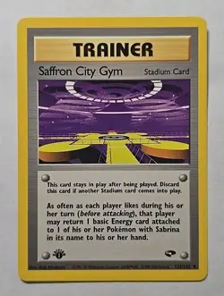 Pokemon Gym Challenge – Saffron City Gym 122/132 – Uncommon Stadium – NM - Image 1