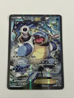 Pokemon TCG Blastoise EX XY122 Full Art Holo Black Star HP - Image 1