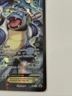 Pokemon TCG Blastoise EX XY122 Full Art Holo Black Star HP - Image 5