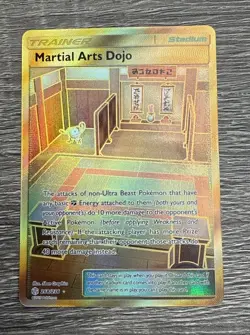 Martial Arts Dojo - 268/236 [Cosmic Eclipse] Pokemon TCG - GOLD SECRET RARE - NM - Image 1