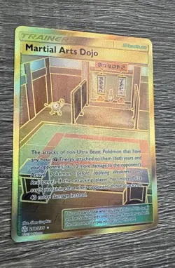 Martial Arts Dojo - 268/236 [Cosmic Eclipse] Pokemon TCG - GOLD SECRET RARE - NM - Image 2