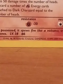 Pokemon TCG Dark Charizard 21/82 Team Rocket First Edition Non Holo Rare Vintage - Image 3