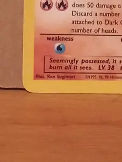 Pokemon TCG Dark Charizard 21/82 Team Rocket First Edition Non Holo Rare Vintage - Image 4