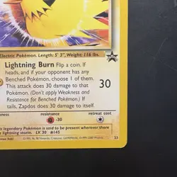 Pokemon Vintage WoTC Promo Zapdos #23 - Image 4