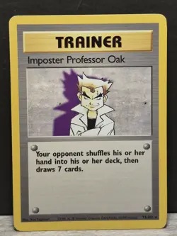 Pokemon TCG Imposter Professor Oak – Base Set Rare 73/102 - Image 1