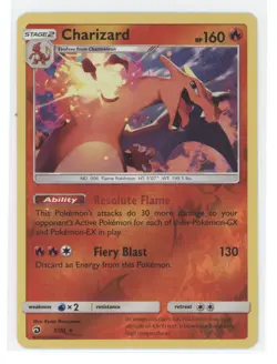 2018 Pokemon S&M Dragon Majesty Charizard Reverse Holo Rare #3/70 - Image 1