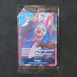 One Piece Buggy P-084 Stamped Promo Foil Release Event Winner English Sealed NM - Image 1