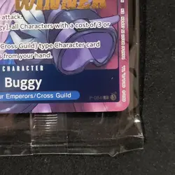 One Piece Buggy P-084 Stamped Promo Foil Release Event Winner English Sealed NM - Image 4
