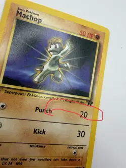 Pokemon Machop Team Rocket 1st Edition 59/82 Common Regular 50 HP Card - Image 3