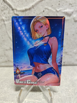 Android DBZ Trading Card Waifu Goddess Story Anime Girl holo Karte Manga Full - Image 1