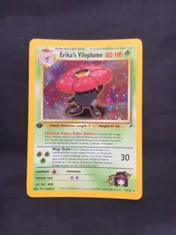 Pokemon Cards: Gym Heroes 1st Edition Rare Holo: Erika's Vileplume 5/132 - Image 1
