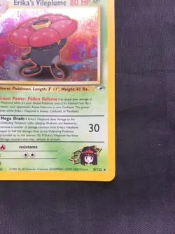 Pokemon Cards: Gym Heroes 1st Edition Rare Holo: Erika's Vileplume 5/132 - Image 5