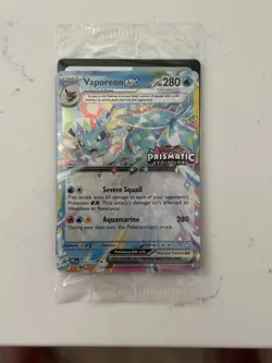 Pokemon Vaporeon ex 023/131 Prismatic Evolutions Promo Holo EX 280HP Card - Image 1