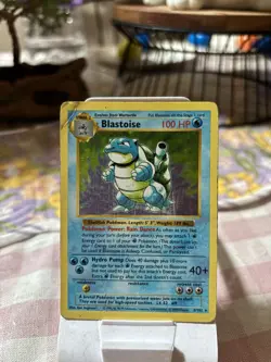 Pokemon Blastoise Holo Rare Base Set 2/102 100 HP 1999 Trading Card - Image 1