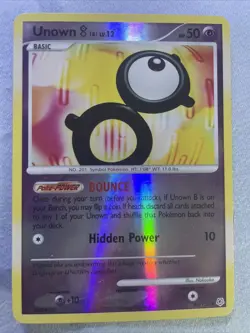 Vintage Pokemon Card Unown 66/130 Reverse Holo Foil Diamond & Pearl TCG CCG - Image 1