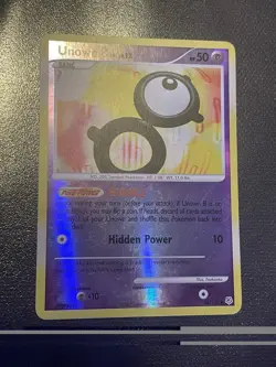 Vintage Pokemon Card Unown 66/130 Reverse Holo Foil Diamond & Pearl TCG CCG - Image 2