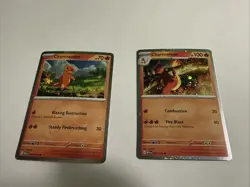 Charmeleon Charmander 005/004/165 MEW EN-151 Cosmos Holo Pokemon Card - Image 1