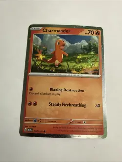 Charmeleon Charmander 005/004/165 MEW EN-151 Cosmos Holo Pokemon Card - Image 2