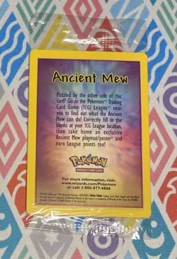 Ancient Mew Pokemon Movie Promo Card Sealed - Damaged (see Photos) - Image 1