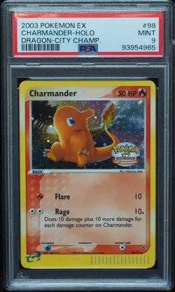 Charmander 98/97 PSA 9 Mint EX Dragon Championship Pokemon Card - Image 1