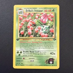 Pokemon Gym Challenge 41/132 Erika's Ivysaur 1st Edition Pokemon Card LP+ - Image 1
