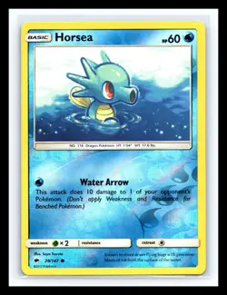 💥 Horsea 29/147 Pokemon Burning Shadows Sun & Moon Reverse Holo Card - Image 1