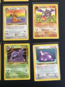 Pokemon 9 Card Lot Holo Pidgeot, Dragonite, Eevee, Pikachu, Aerodactyl, Ditto + - Image 5