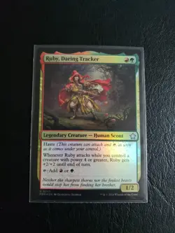 MTG Magic the Gathering Ruby, Daring Tracker (245/763) Foundations NM FOIL - Image 1