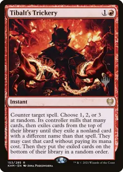 MTG Magic the Gathering Tibalt's Trickery (153p/169) Kaldheim Promos NM - Image 1