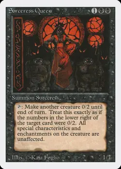 MTG Magic the Gathering Sorceress Queen (131/306) Revised Edition MP - Image 1