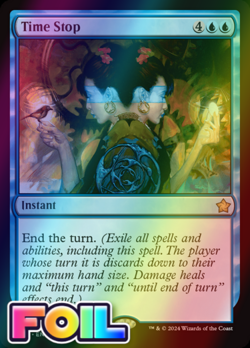 x1 Time Stop FDN Foundations MTG 166 FOIL RARE M/NM 1x - Image 1