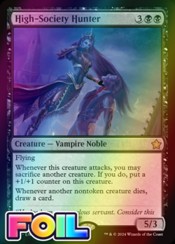 x1 High-Society Hunter FDN Foundations MTG 61 FOIL RARE M/NM 1x - Image 1