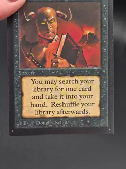 Demonic Tutor - Misprint Light Grey Collector's Edition CE NM/M *CGHouse* #WM - Image 4
