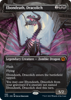 Ebondeath, Dracolich - Foil - Borderless x1 - Adventures in the Forgotten Realms - Image 1