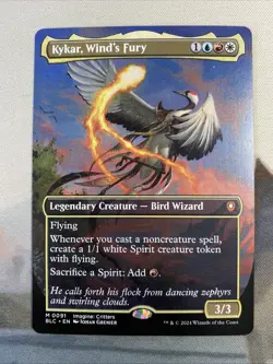 Kykar, Wind's Fury (Borderless) - Commander: Bloomburrow (BLC) NM - Image 1