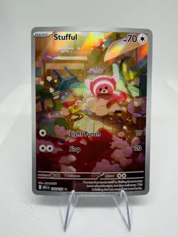 Stufful 154/132 Mega Evolution Holo Pokemon Illustration Rare NEAR MINT - Image 1
