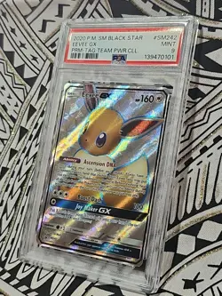 Eevee GX Pokemon Black Star SM242 PRM-TAG TEAM PWR. CLL. PSA 9 MINT (101) - Image 2