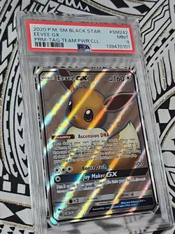 Eevee GX Pokemon Black Star SM242 PRM-TAG TEAM PWR. CLL. PSA 9 MINT (101) - Image 3