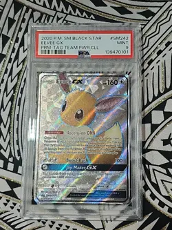 Eevee GX Pokemon Black Star SM242 PRM-TAG TEAM PWR. CLL. PSA 9 MINT (101) - Image 4