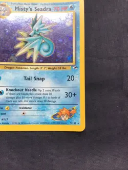 Pokemon Cards: Gym Heroes 1st Edition Rare Holo: Misty's Seadra 9/132 - Image 5