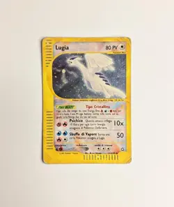 Lugia AQ 149 Aquapolis Holo Pokemon Carta ITALIANA Crystal Type – Played Vintage - Image 1
