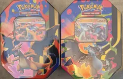 Pokemon TCG Mega Charizard X & Y EX Sealed Deck Tins Set of 2 - Image 1