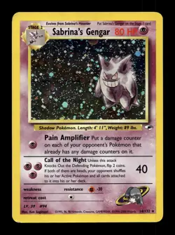 Gym Heroes #014/132 Sabrina's Gengar Holo Rare,Holo Pokemon - Image 1