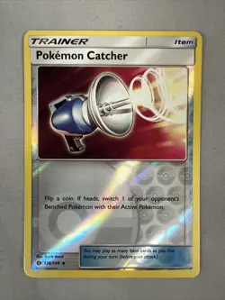 Pokemon Sun And Moon Pokemon Catcher 126/149 Reverse Holo NM - Image 1