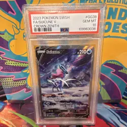 Pokemon Suicune V Crown Zenith GG38 Ultra Rare Holo PSA 10 Card 2023 - Image 1