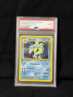 Garados Pokemon 1 Edition Base Set 1999 PSA 9 MINT #6 Deutsch Holo - Image 1