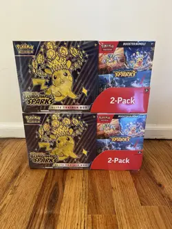Pokemon Surging Sparks Elite Trainer Box Booster Bundle 2-Pack-Lot of 2 IN HAND - Image 1