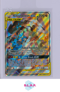 RESHIRAM & ZEKROM GX POKEMON 222/236 COSMIC ECLIPSE TAG TEAM 2019 ENGLISH - Image 1