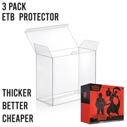 Pokemon Elite Trainer Box ETB Protective/Protector Display Case - 0.7mm 3 Pack - Image 1